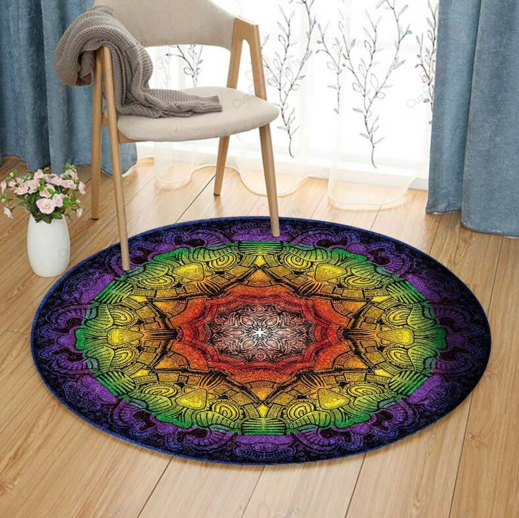 Mandala Fractal Round Carpet Floor Rug Living Room Bedroom Decor Round Area Rug Carpet Mandala Fractal Round Carpet Floor Rug Living Room Bedroom Decor Round Area Rug Carpet