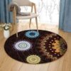 Mandala Galaxy Round Carpet Floor Rug Living Room Bedroom Decor Round Area Rug Carpet