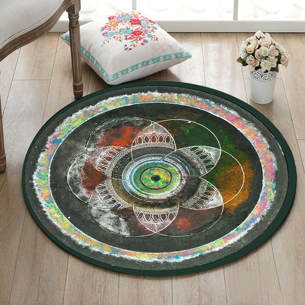 Mandala Hippie Flower Round Carpet Floor Rug Living Room Bedroom Decor Round Area Rug Carpet Mandala Hippie Flower Round Carpet Floor Rug Living Room Bedroom Decor Round Area Rug Carpet