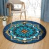 Mandala Moon Phases Round Carpet Floor Rug Living Room Bedroom Decor Round Area Rug Carpet