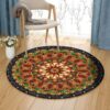 Mandala Rebirth Round Carpet Floor Rug Living Room Bedroom Decor Round Area Rug Carpet