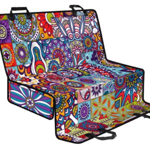 Mandala Tile Bohemian Pattern Print Pet Car Back Seat Cover - 7ad32102f6ce