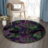 Mandala Turtle Lotus Round Carpet Floor Rug Living Room Bedroom Decor Round Area Rug Carpet