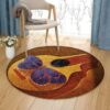 Mandolin Round Carpet Floor Rug Living Room Bedroom Decor Round Area Rug Carpet