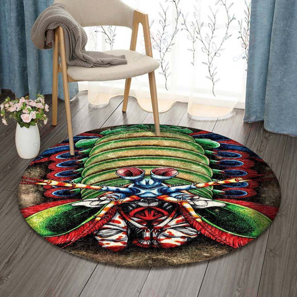 Mantis Shrimp Round Carpet Floor Rug Living Room Bedroom Decor Round Area Rug Carpet Mantis Shrimp Round Carpet Floor Rug Living Room Bedroom Decor Round Area Rug Carpet