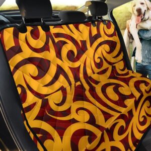 Maori In Goldenrod And Maroon Car Back Seat Cover Dog Car Seat Covers - df67b8439339
