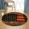 Map Usa Round Carpet Floor Rug Living Room Bedroom Decor Round Area Rug Carpet