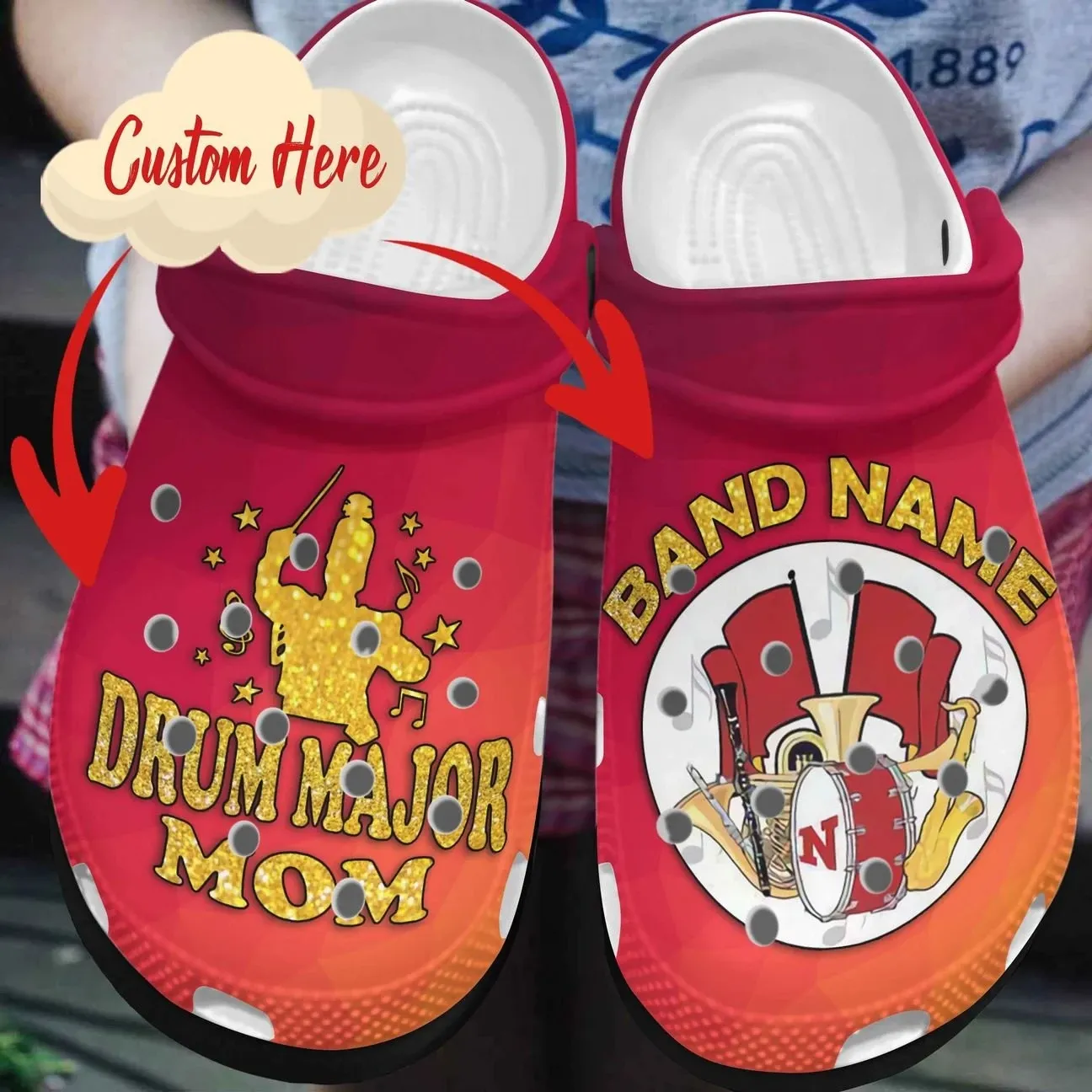 Marching Band Personalized Clog Custom Crocs Comfortablefashion Style Comfortable For Women Men Kid Print 3D Band Marching Band Personalized Clog Custom Crocs Comfortablefashion Style Comfortable For Women Men Kid Print 3D Band