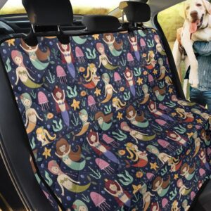 Marine Mermaid Cartoon Pattern And Seaweed Car Back Seat Cover Dog Car Seat Covers - d9b7c621b059