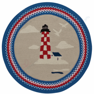 Maritimelighthouse Round Carpet Floor Rug Living Room Bedroom Decor Round Area Rug Carpet