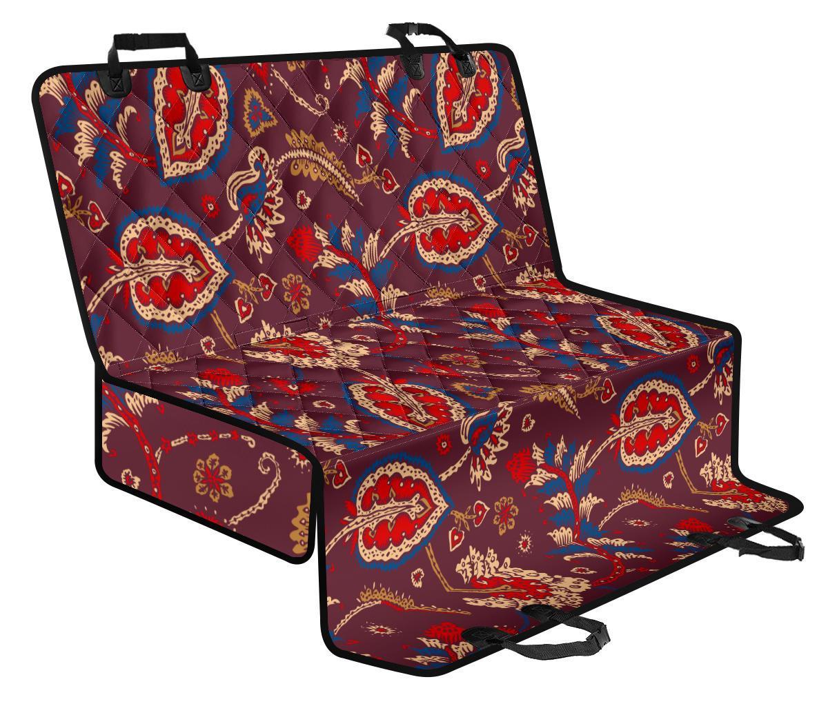 Maroon Vintage Bohemian Floral Print Pet Car Back Seat Cover - 437dbbe571d8 Maroon Vintage Bohemian Floral Print Pet Car Back Seat Cover - 437dbbe571d8