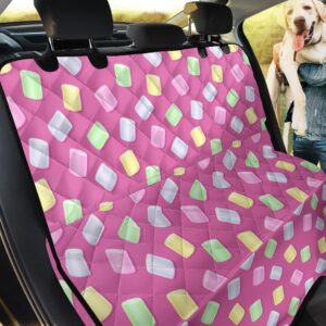 Marshmallow Colorful On Pink Pattern Car Back Seat Cover Dog Car Seat Covers - a019e724e765