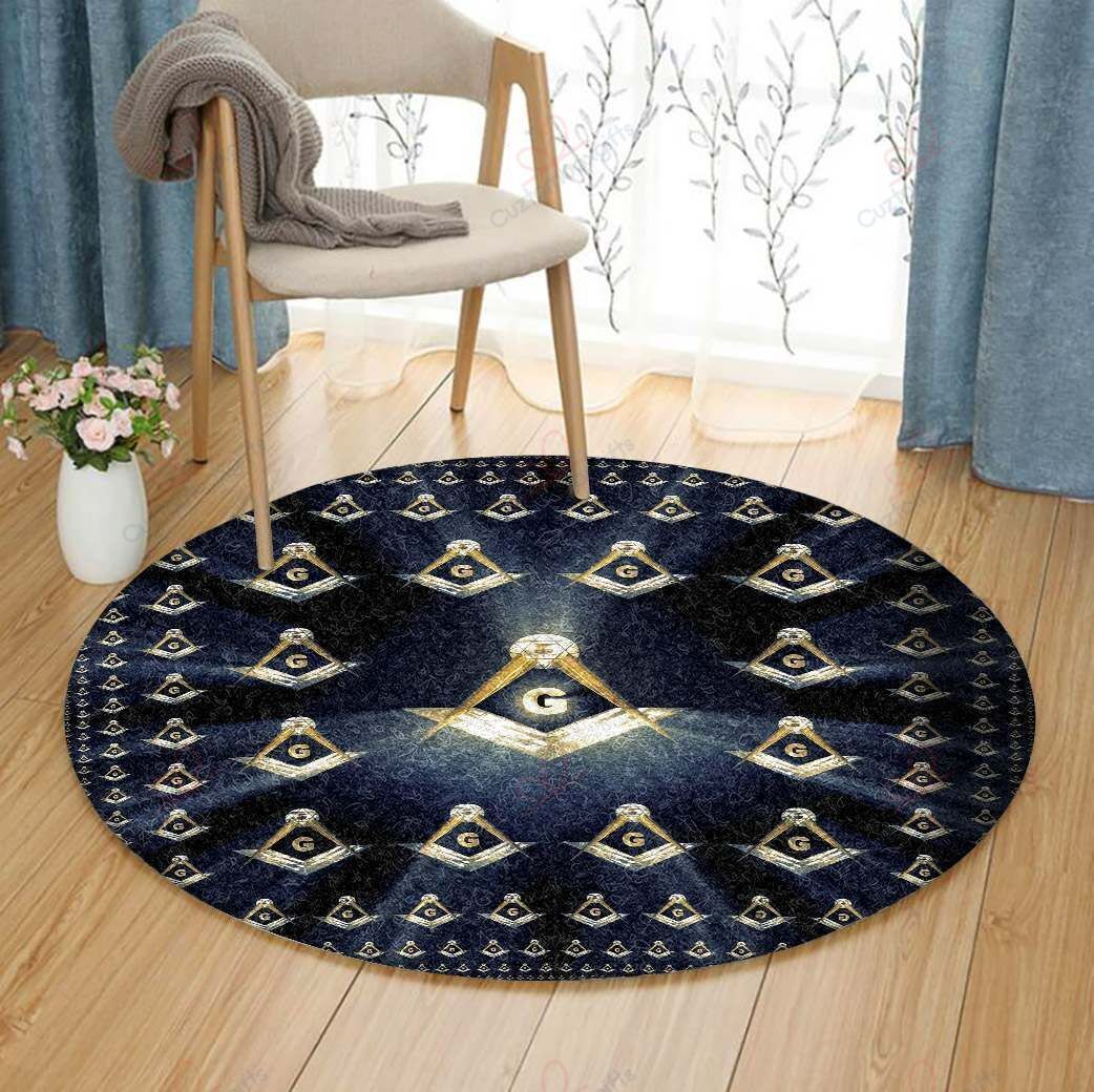 Masonic Freemason Round Carpet Floor Rug Living Room Bedroom Decor Round Area Rug Carpet Masonic Freemason Round Carpet Floor Rug Living Room Bedroom Decor Round Area Rug Carpet