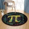 Math Round Carpet Floor Rug Living Room Bedroom Decor Round Area Rug Carpet