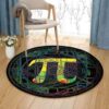 Math Pi Magic Round Carpet Floor Rug Living Room Bedroom Decor Round Area Rug Carpet