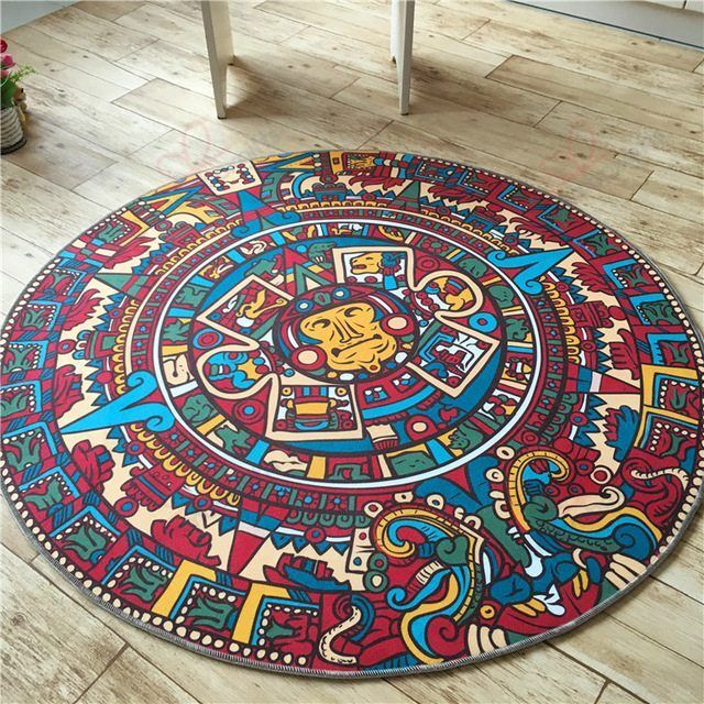 Maya Round Carpet Floor Rug Living Room Bedroom Decor Round Area Rug Carpet Maya Round Carpet Floor Rug Living Room Bedroom Decor Round Area Rug Carpet
