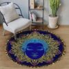 Mediatation Buddha Round Carpet Floor Rug Living Room Bedroom Decor Round Area Rug Carpet