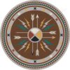 Medicine Wheel Round Carpet Floor Rug Living Room Bedroom Decor Round Area Rug Carpet