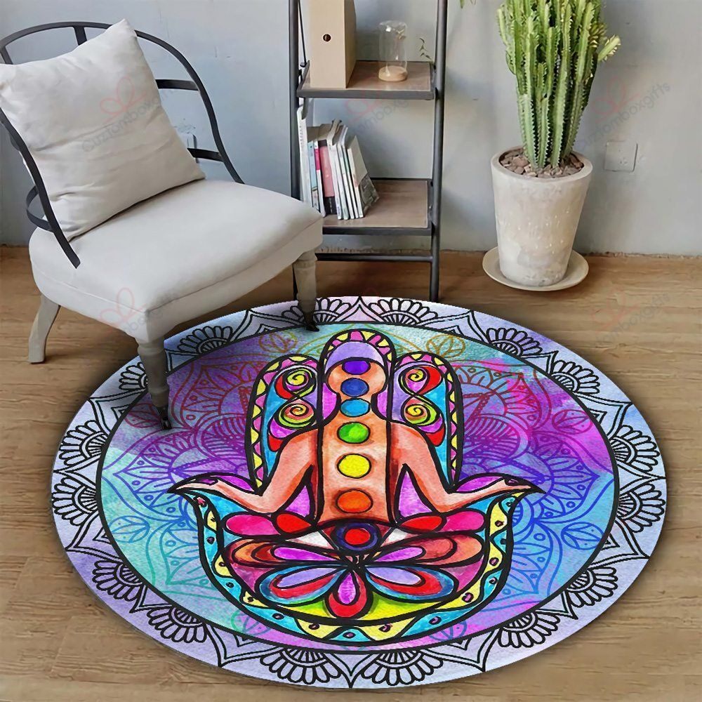 Meditaion Namaste Round Carpet Floor Rug Living Room Bedroom Decor Round Area Rug Carpet Meditaion Namaste Round Carpet Floor Rug Living Room Bedroom Decor Round Area Rug Carpet
