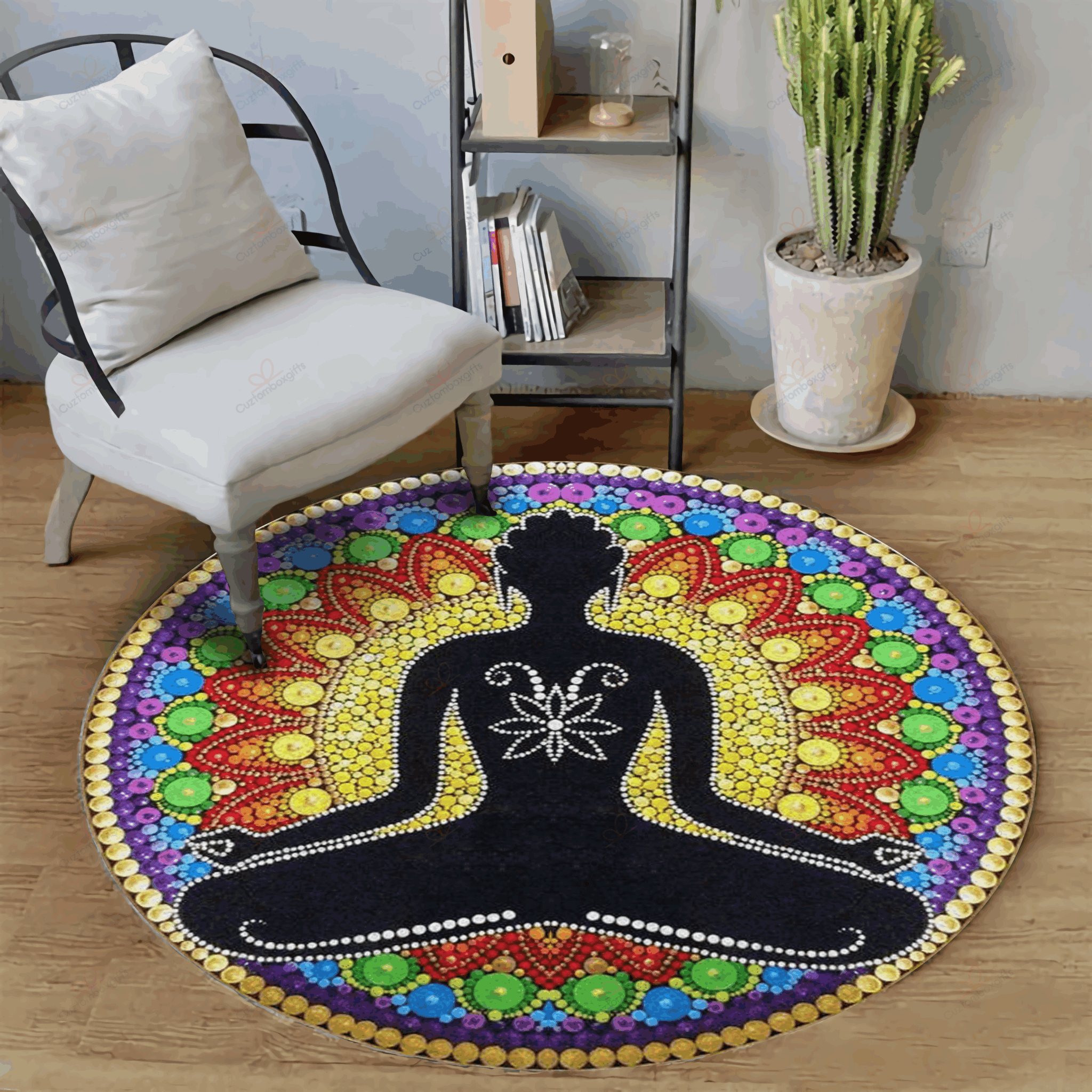 Meditation Buddha Round Carpet Floor Rug Living Room Bedroom Decor Round Area Rug Carpet Meditation Buddha Round Carpet Floor Rug Living Room Bedroom Decor Round Area Rug Carpet