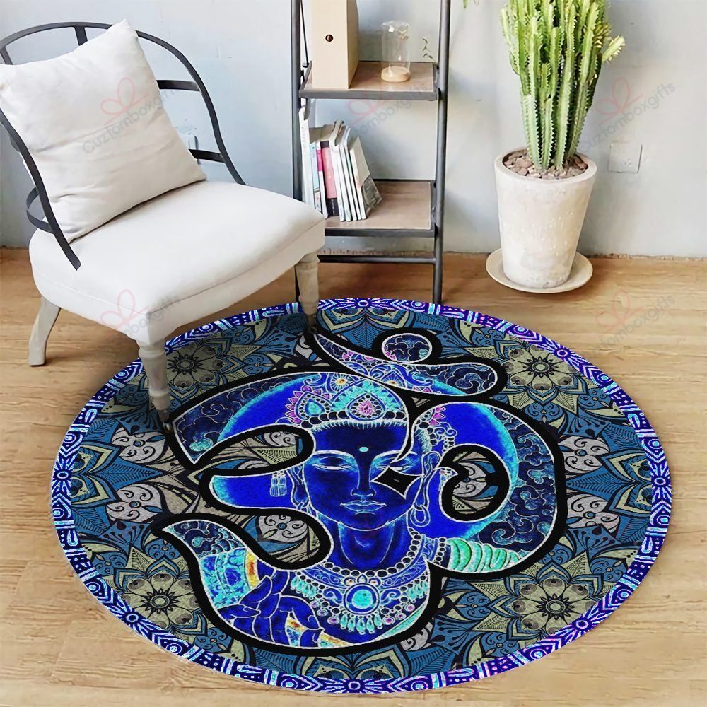 Meditation Buddha Ohm Spite Round Carpet Floor Rug Living Room Bedroom Decor Round Area Rug Carpet Meditation Buddha Ohm Spite Round Carpet Floor Rug Living Room Bedroom Decor Round Area Rug Carpet