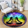 Meditation Chakra Element Round Carpet Floor Rug Living Room Bedroom Decor Round Area Rug Carpet