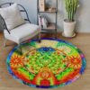 Meditation Charka Round Carpet Floor Rug Living Room Bedroom Decor Round Area Rug Carpet