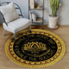 Meditation Exhale Inhale Jounce Round Carpet Floor Rug Living Room Bedroom Decor Round Area Rug Carpet