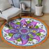 Meditation Flower Element Round Carpet Floor Rug Living Room Bedroom Decor Round Area Rug Carpet