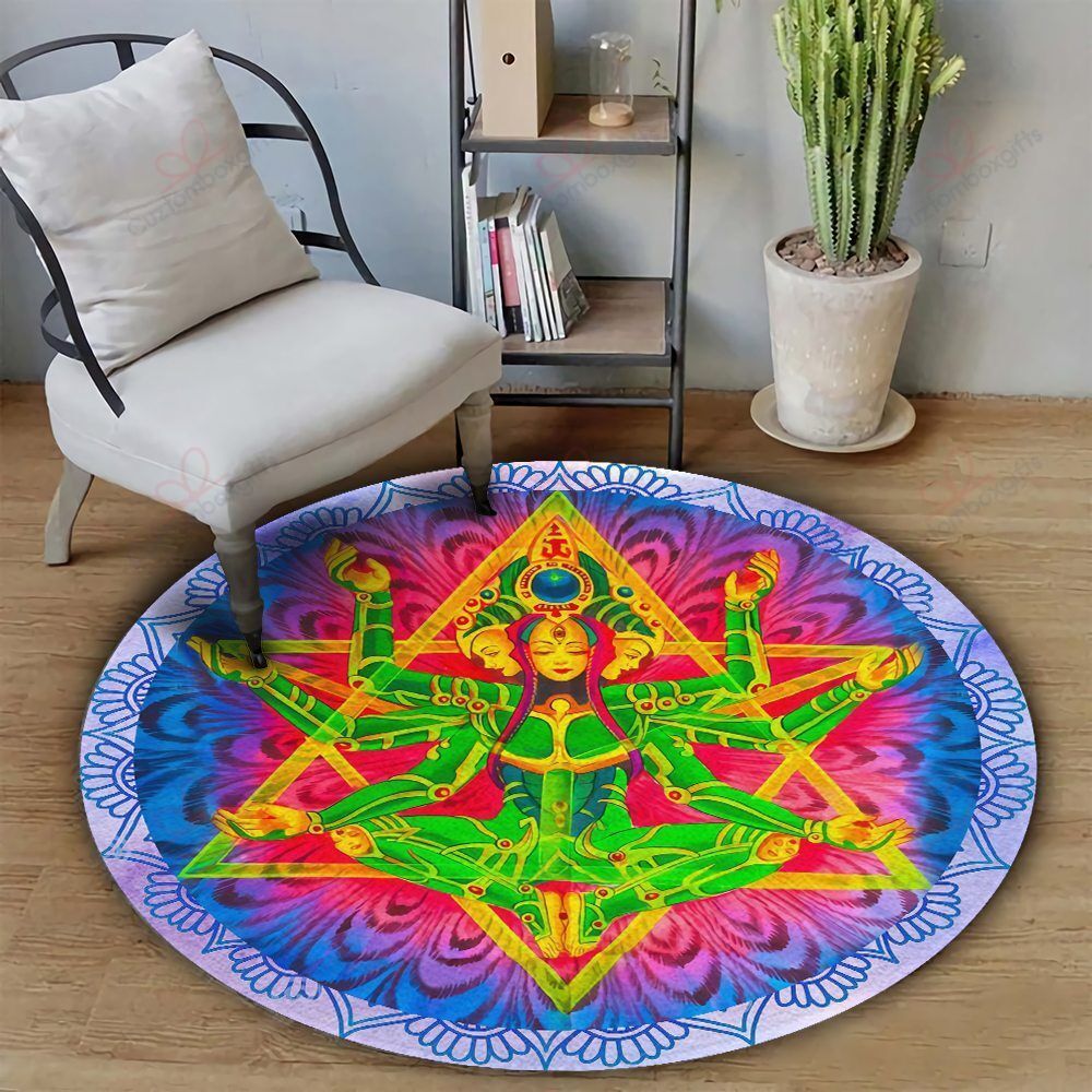 Meditation Girl Chakra City Round Carpet Floor Rug Living Room Bedroom Decor Round Area Rug Carpet Meditation Girl Chakra City Round Carpet Floor Rug Living Room Bedroom Decor Round Area Rug Carpet