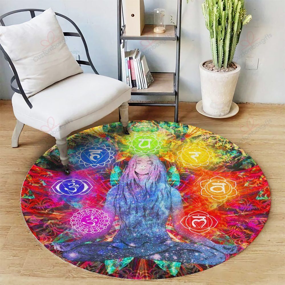 Meditation Girl Chakra Runner Round Carpet Floor Rug Living Room Bedroom Decor Round Area Rug Carpet Meditation Girl Chakra Runner Round Carpet Floor Rug Living Room Bedroom Decor Round Area Rug Carpet