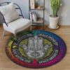 Meditation Hamsa Round Carpet Floor Rug Living Room Bedroom Decor Round Area Rug Carpet