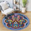Meditation Hamsan Round Carpet Floor Rug Living Room Bedroom Decor Round Area Rug Carpet