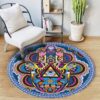 Meditation Hamsan Jos Round Carpet Floor Rug Living Room Bedroom Decor Round Area Rug Carpet