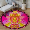 Meditation Lotus Art Round Carpet Floor Rug Living Room Bedroom Decor Round Area Rug Carpet
