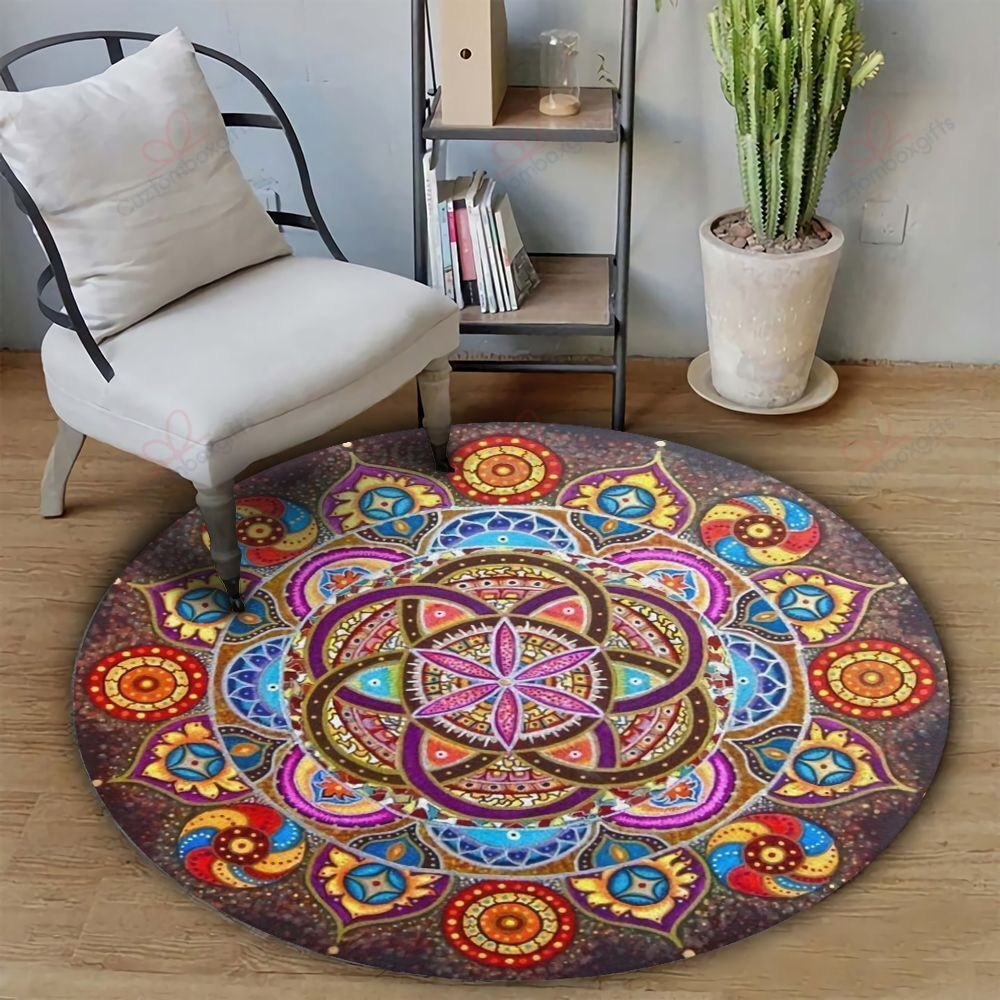 Meditation Mandala Round Carpet Floor Rug Living Room Bedroom Decor Round Area Rug Carpet Meditation Mandala Round Carpet Floor Rug Living Room Bedroom Decor Round Area Rug Carpet