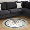 Meditation Mandala Round Carpet Floor Rug Living Room Bedroom Decor Round Area Rug Carpet