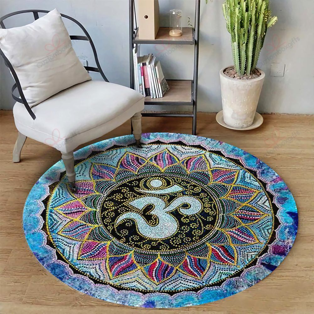 Meditation Ohm Chakra Round Carpet Floor Rug Living Room Bedroom Decor Round Area Rug Carpet Meditation Ohm Chakra Round Carpet Floor Rug Living Room Bedroom Decor Round Area Rug Carpet
