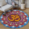 Meditation Ohm Color Round Carpet Floor Rug Living Room Bedroom Decor Round Area Rug Carpet