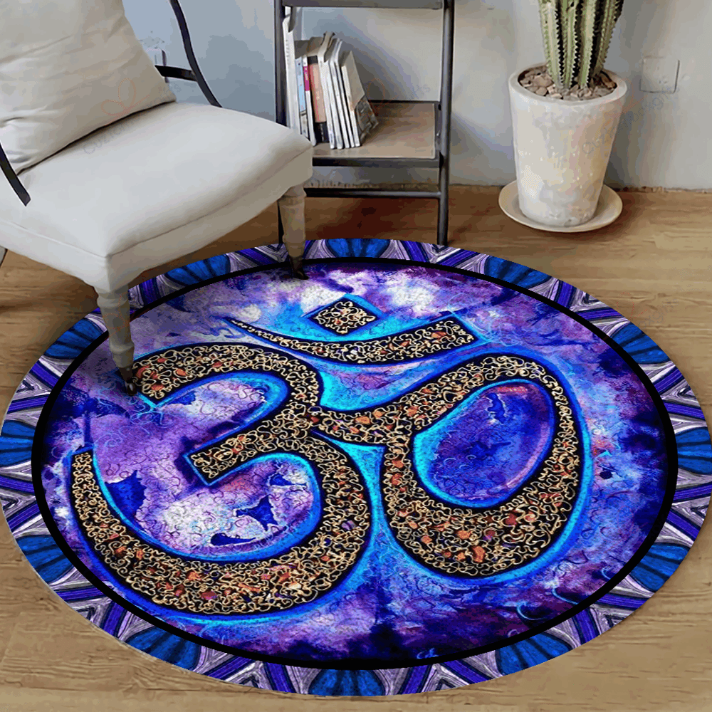 Meditation Ohm Purple Round Carpet Floor Rug Living Room Bedroom Decor Round Area Rug Carpet Meditation Ohm Purple Round Carpet Floor Rug Living Room Bedroom Decor Round Area Rug Carpet