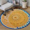 Meditation Sun Round Carpet Floor Rug Living Room Bedroom Decor Round Area Rug Carpet