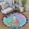 Meditation Unicorn Round Carpet Floor Rug Living Room Bedroom Decor Round Area Rug Carpet