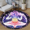 Meditation Yoga Elements Round Carpet Floor Rug Living Room Bedroom Decor Round Area Rug Carpet