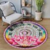 Meditation Yoga Round Carpet Floor Rug Living Room Bedroom Decor Round Area Rug Carpet