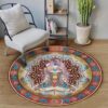 Meditation Yoga Round Carpet Floor Rug Living Room Bedroom Decor Round Area Rug Carpet