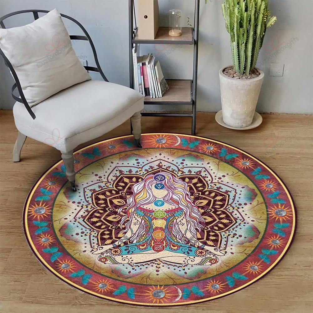 Meditation Yoga Round Carpet Floor Rug Living Room Bedroom Decor Round Area Rug Carpet Meditation Yoga Round Carpet Floor Rug Living Room Bedroom Decor Round Area Rug Carpet