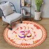 Meditation Yoga Love Round Carpet Floor Rug Living Room Bedroom Decor Round Area Rug Carpet
