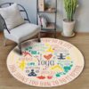 Meditation Yoga Things Round Carpet Floor Rug Living Room Bedroom Decor Round Area Rug Carpet