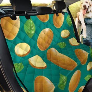 Medium Sea Green Color Potato And Leaves Car Back Seat Cover Dog Car Seat Covers - d7bad89bd3fe