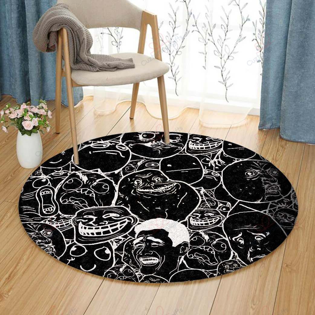 Meme Round Carpet Floor Rug Living Room Bedroom Decor Round Area Rug Carpet Meme Round Carpet Floor Rug Living Room Bedroom Decor Round Area Rug Carpet